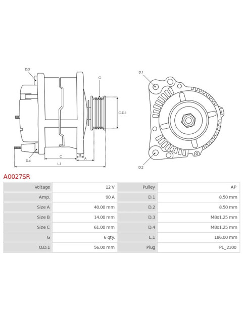 Generátor - A0027SR