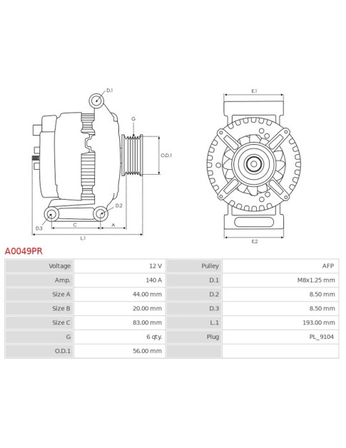 Generátor - A0049PR