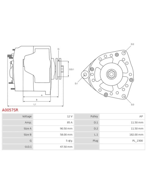 Generátor - A0057SR