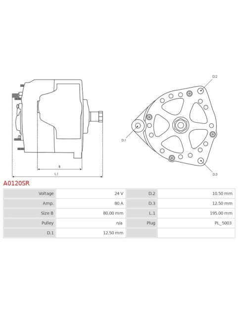 Generátor - A0120SR