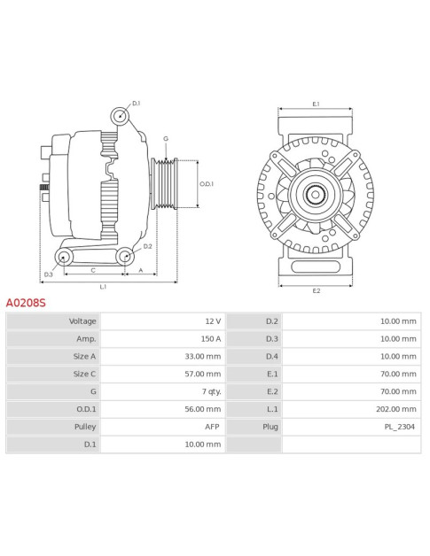 Generátor - A0208S