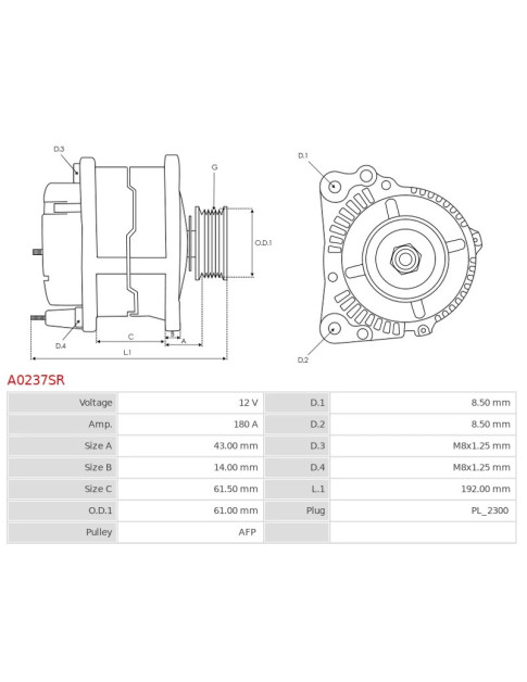 Generátor - A0237SR