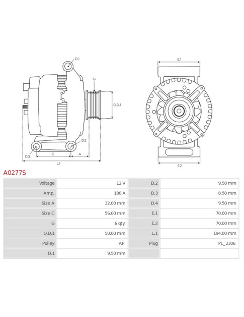 Generátor - A0277S