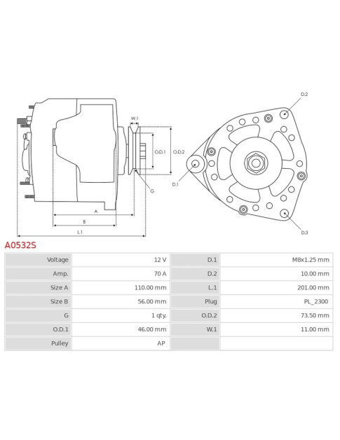 Generátor - A0532S