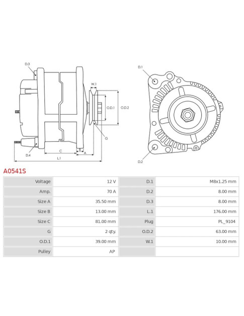 Generátor - A0541S