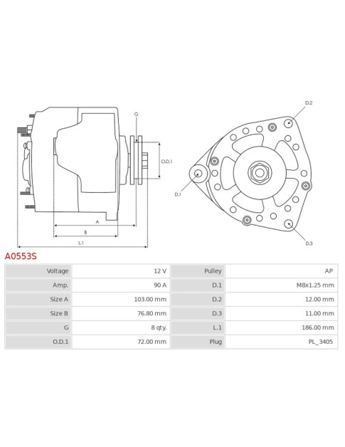 Generátor - A0553S