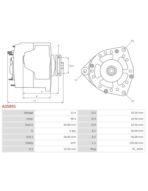 Generátor - A0585S