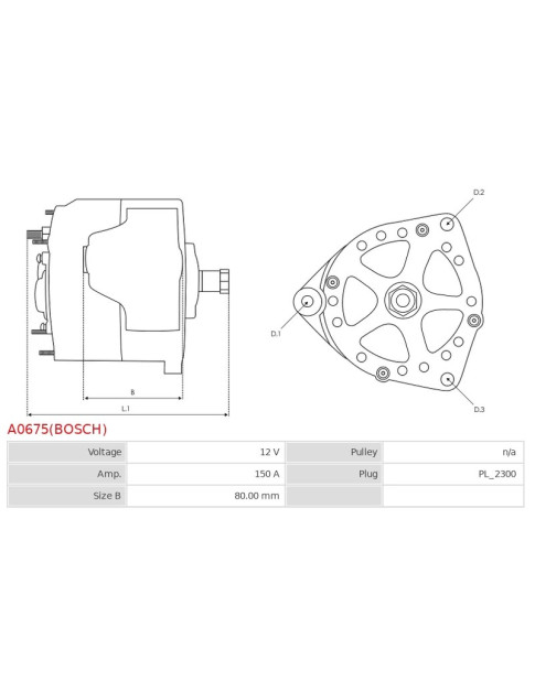 Generátor - A0675(BOSCH)