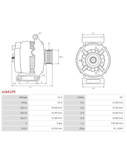 Generátor - A0681PR