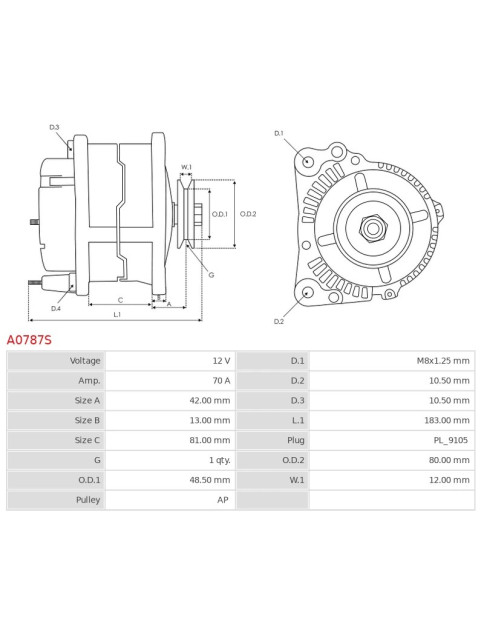 Generátor - A0787S