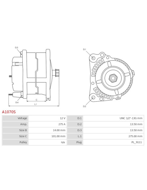 Generátor - A1070S