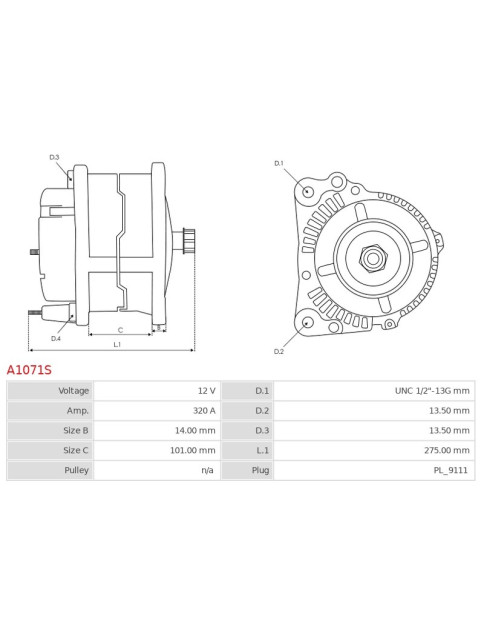 Generátor - A1071S