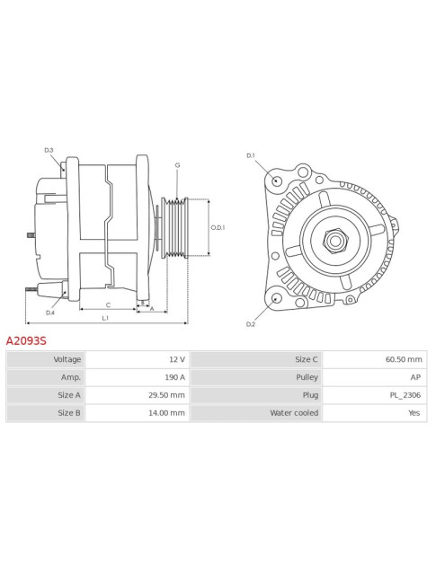 Generátor - A2093S