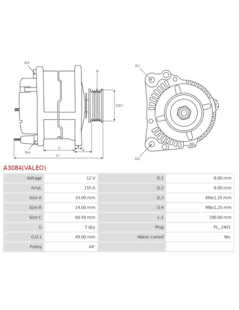 Generátor - A3084(VALEO)