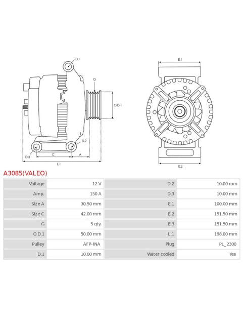 Generátor - A3085(VALEO)