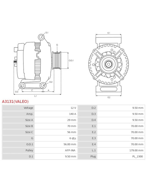 Generátor - A3131(VALEO)