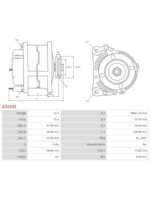 Generátor - A3243S