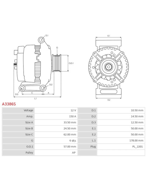 Generátor - A3386S