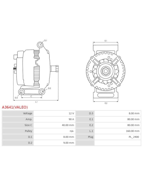 Generátor - A3641(VALEO)