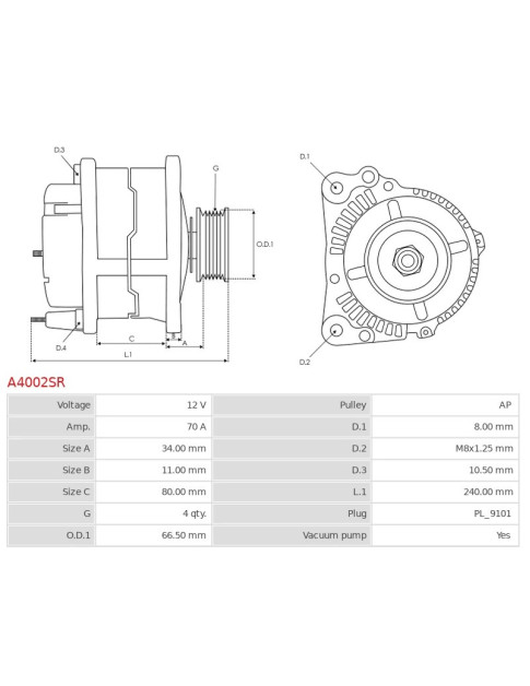 Generátor - A4002SR