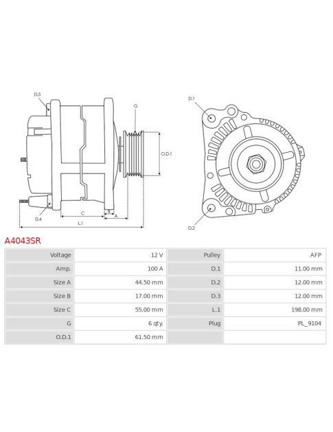 Generátor - A4043SR