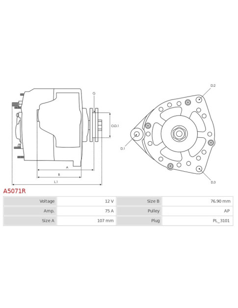 Generátor - A5071R