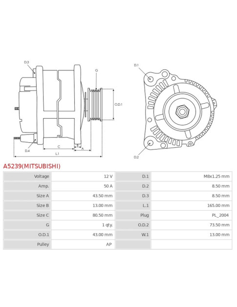 Generátor - A5239(MITSUBISHI)