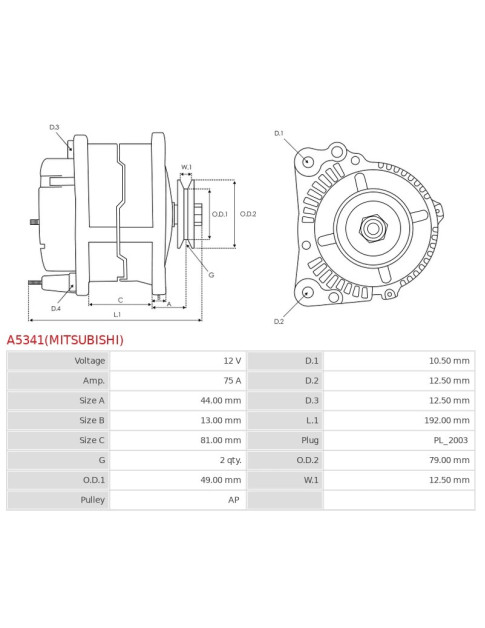 Generátor - A5341(MITSUBISHI)