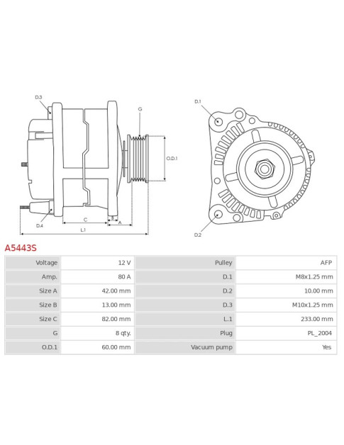 Generátor - A5443S