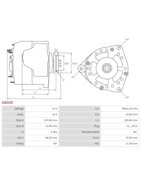 Generátor - A6040