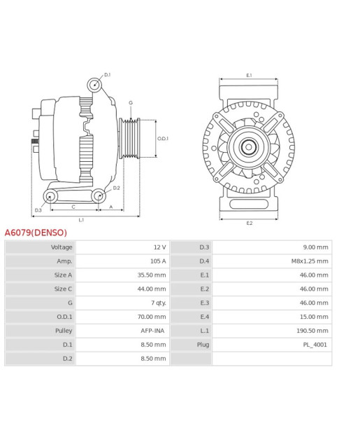 Generátor - A6079(DENSO)