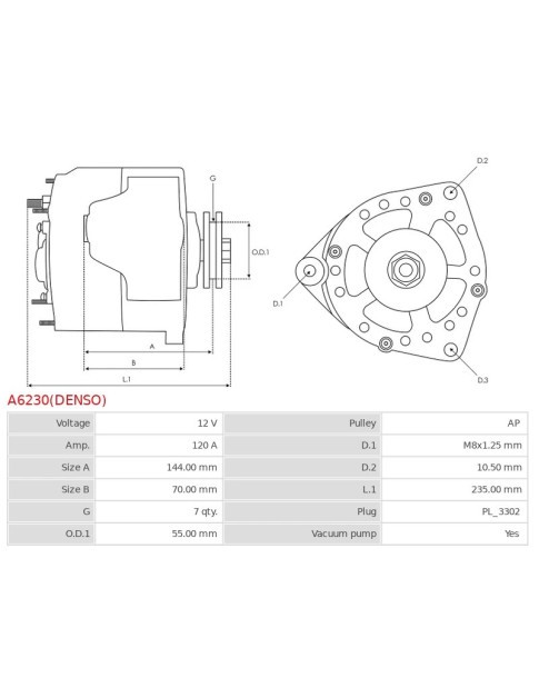 Generátor - A6230(DENSO)