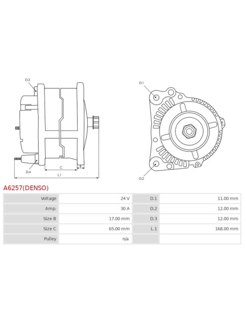 Generátor - A6257(DENSO)