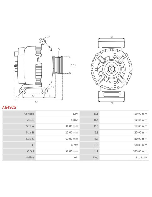 Generátor - A6492S