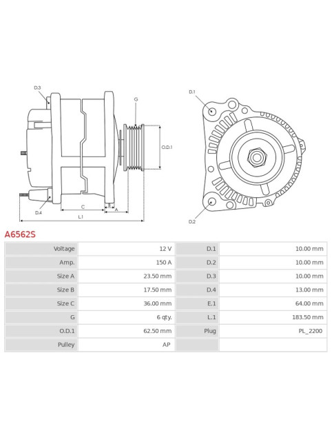 Generátor - A6562S