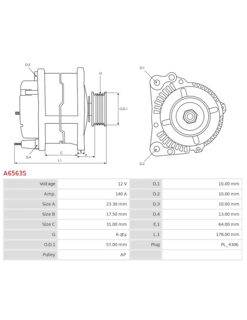 Generátor - A6563S