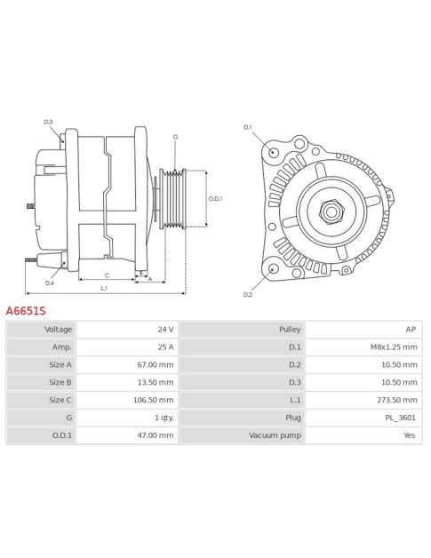 Generátor - A6651S