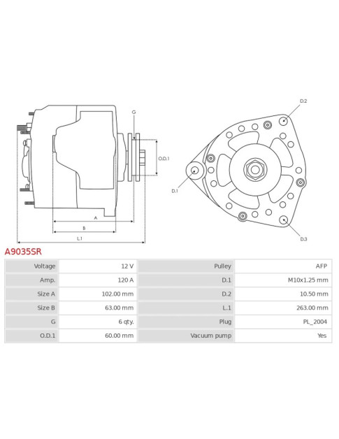 Generátor - A9035SR