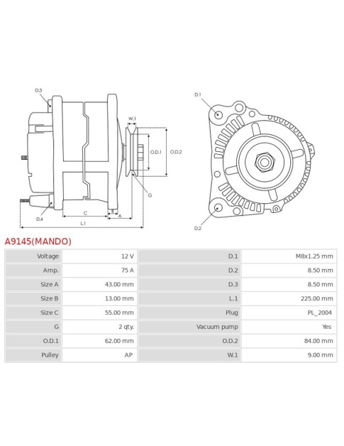 Generátor - A9145(MANDO)