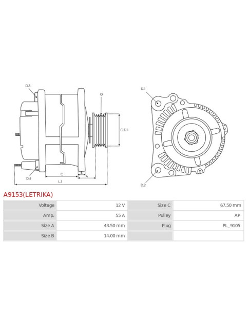 Generátor - A9153(LETRIKA)