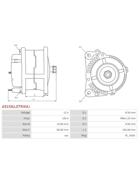 Generátor - A9158(LETRIKA)