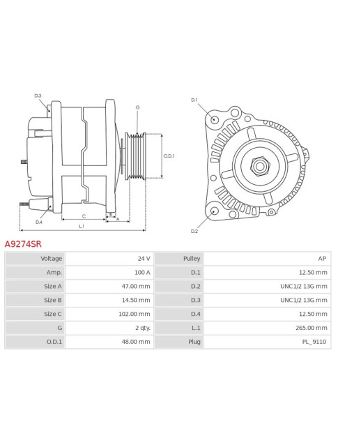 Generátor - A9274SR