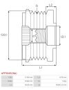 Generátor szabadonfutó szíjtárcsák - AFP3045(INA)