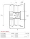 Generátor szabadonfutó szíjtárcsák - AFP3074(LITENS)