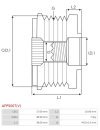 Generátor szabadonfutó szíjtárcsák - AFP5007(V)