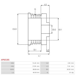 Generátor szíjtárcsák - AP6018S