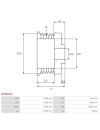 Generátor szíjtárcsák - AP9024S