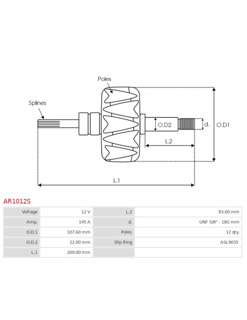 Generátorok rotorjai - AR1012S