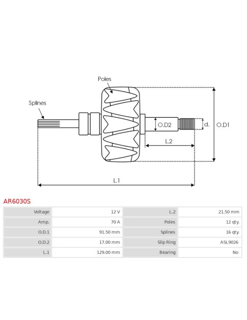 Generátorok rotorjai - AR6030S