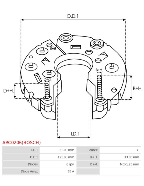 Hátsó - ARC0206(BOSCH)